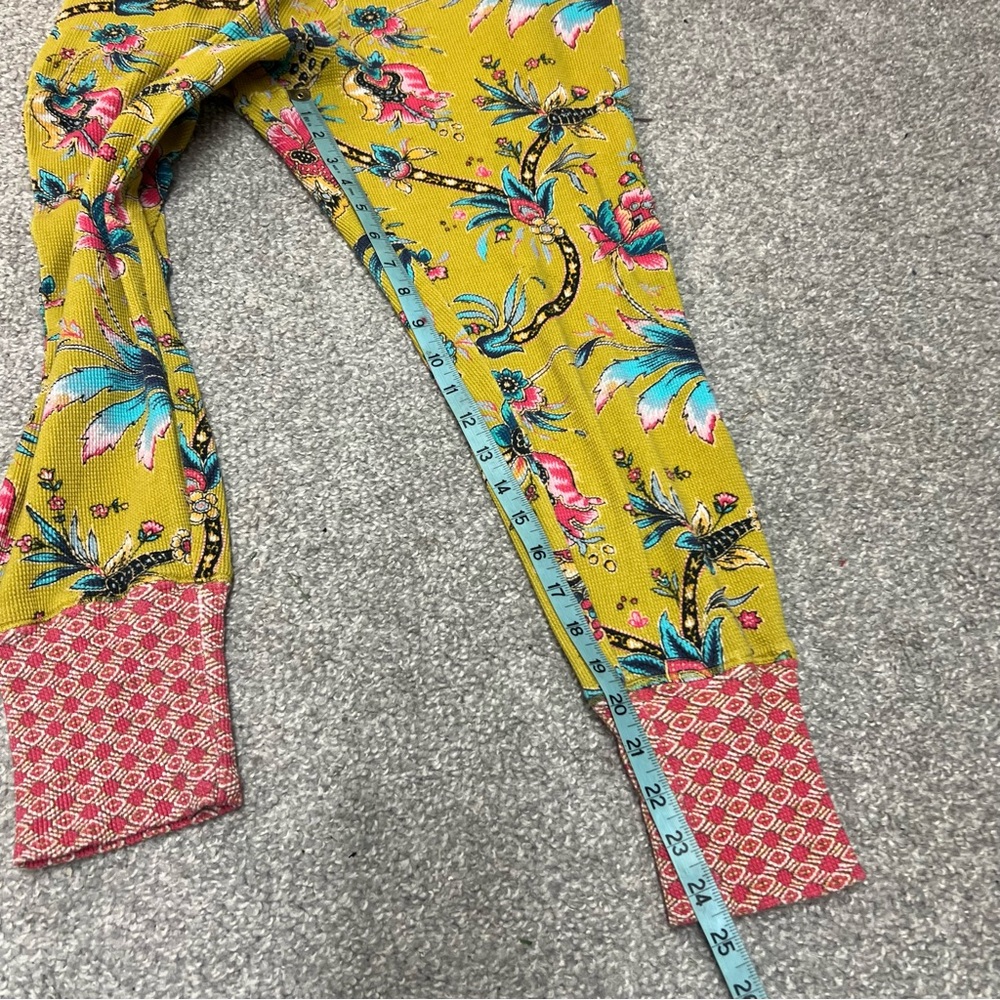 Sundance Pants Womens Medium Floral Waffle Knit Joggers Loungewear Thermal - Picture 2 of 9